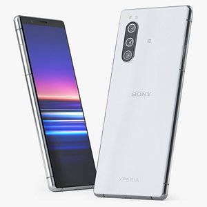 sony xperia 5 white 3D