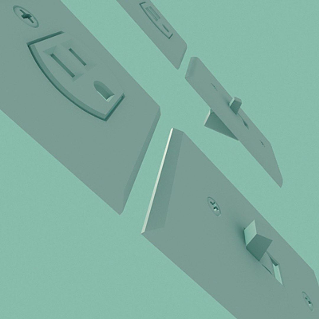 Wall Switch Plug 3d 3ds