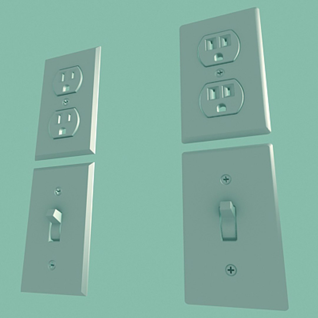 Wall Switch Plug 3d 3ds