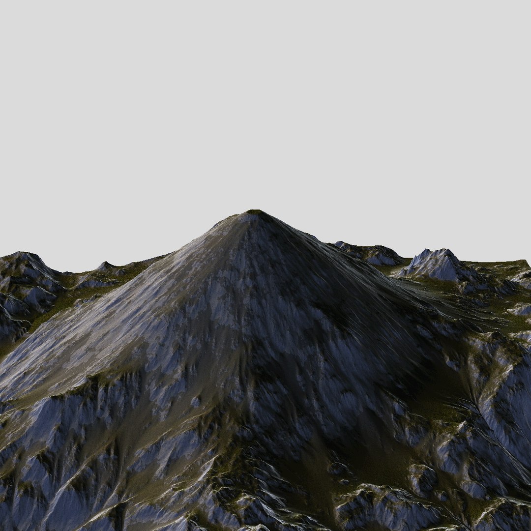 3d Professional Terrain Heightmap Model