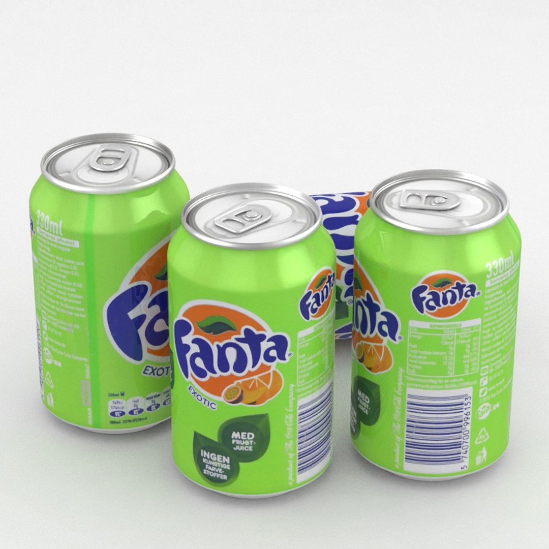 3D beverage fanta exotic - TurboSquid 1178302
