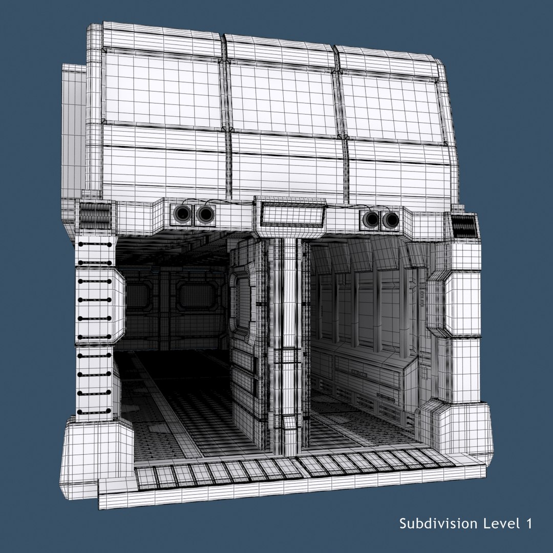 sci-fi gate 3d max