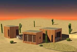 3ds max nomade desert house