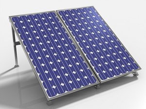 obj solar pv panel array