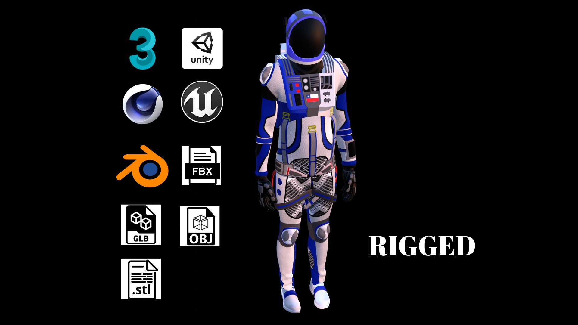 3D Astronaut Spacesuit Chile model https://p.turbosquid.com/ts-thumb/Uo/CZimRq/Ye/rigged8/png/1653943243/1920x1080/fit_q87/f0fa4677cea928f25de0e0e816b0746cd70e9de0/rigged8.jpg