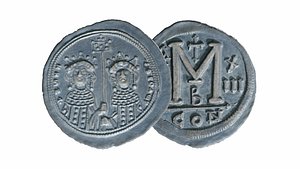 Ancient coin ZOE AND THEODORA 3D model