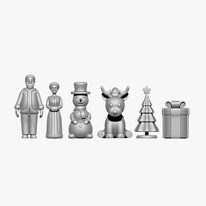 Christmas figurines 3D print 3D model