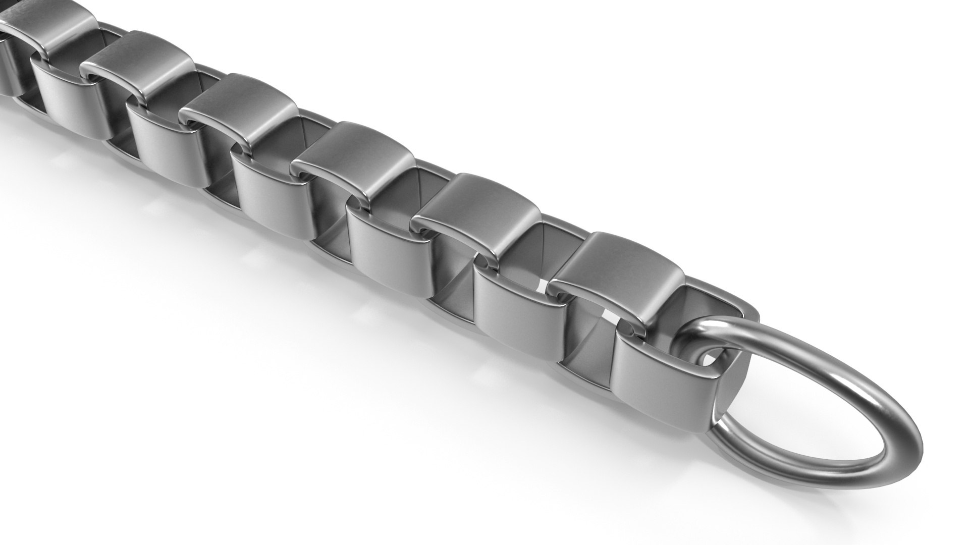 3D Jewelry Box Chain Silver Model - TurboSquid 2239785