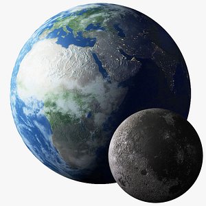 earth moon 3D model