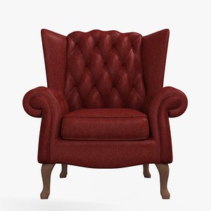 Christmas Wingback Chair 3D