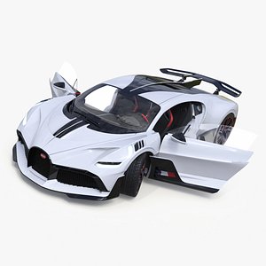 Bugatti Divo White Rigged