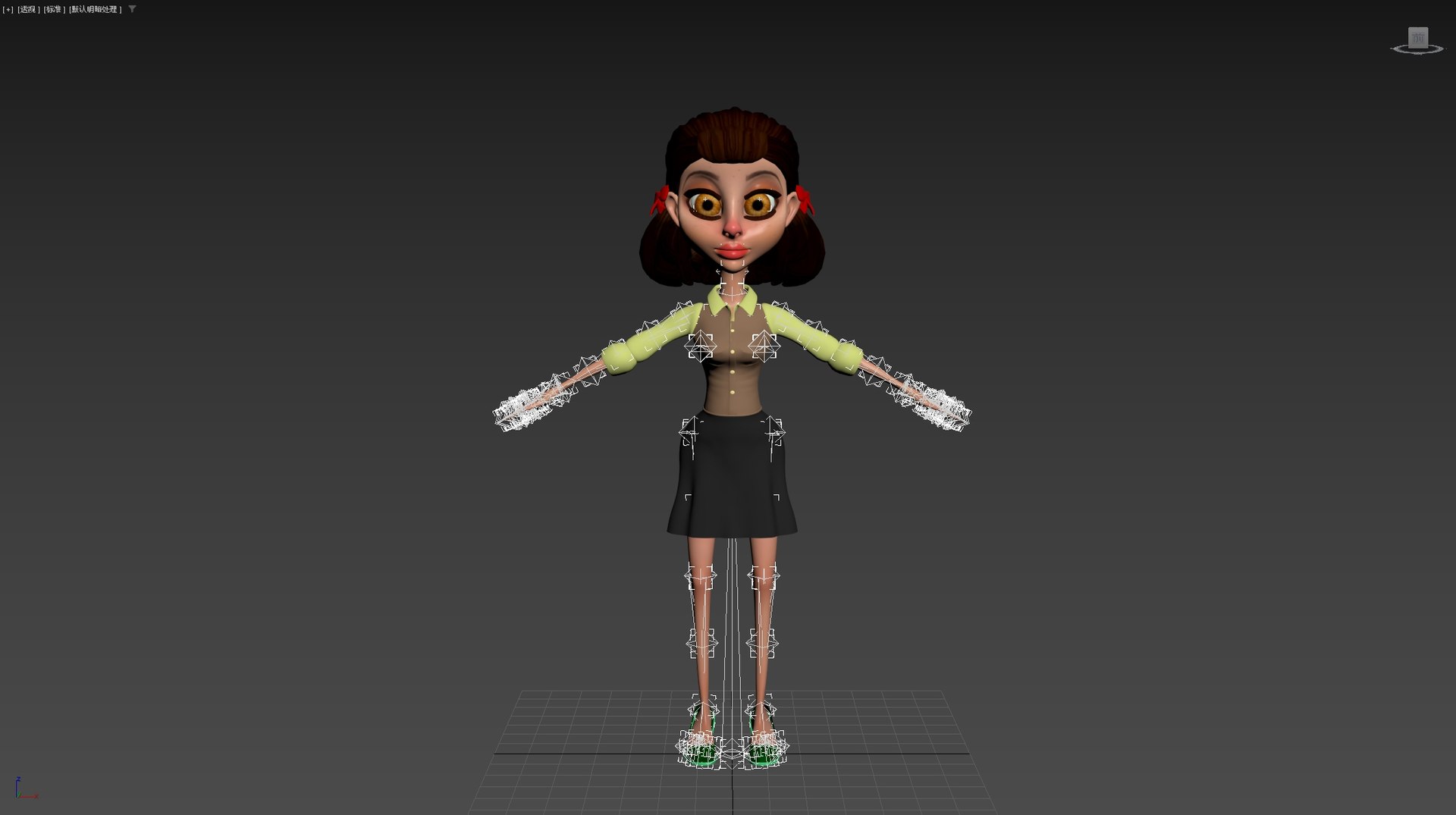 Cartoon Woman Rigged 3D Model - TurboSquid 2429827
