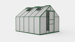 3D Greenhouse Merkur 8300 Glass Green model