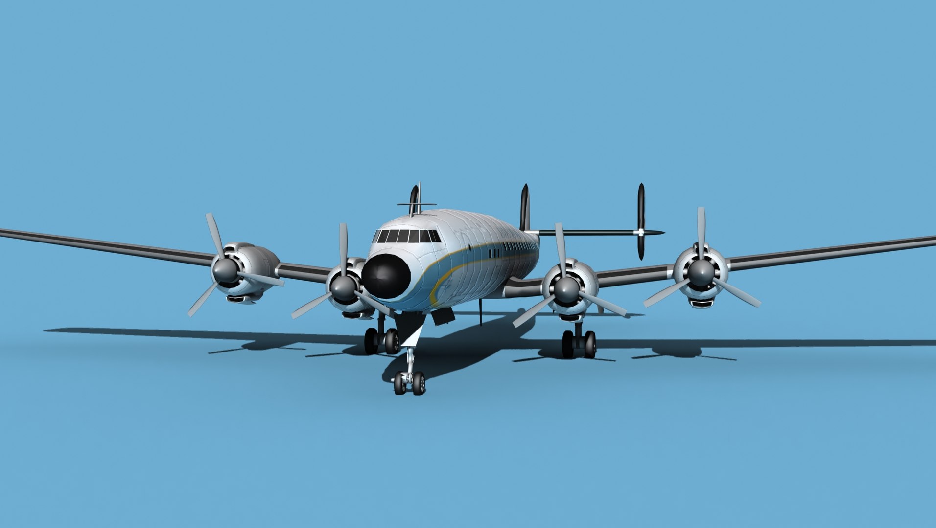 3D Model Lockheed L1649 Star Liner Lufthansa - TurboSquid 1921231