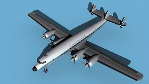 3D model Lockheed L1649 Star Liner Lufthansa