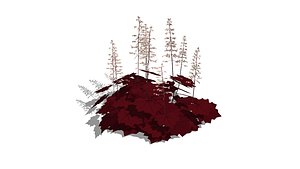 Heuchera-purple coral bells 3D model