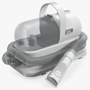 3D Pet Grooming Machine Neabot Folded White model