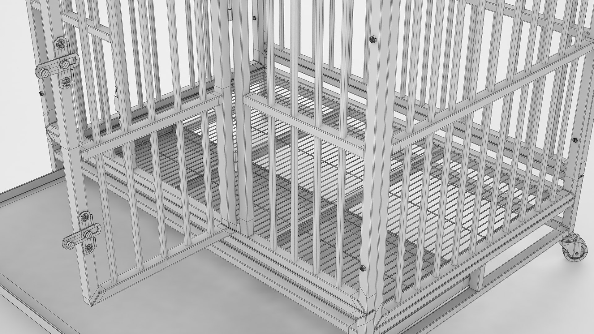 Heavy Duty Metal Dog Cage Crate 04 3D Model TurboSquid 1817751
