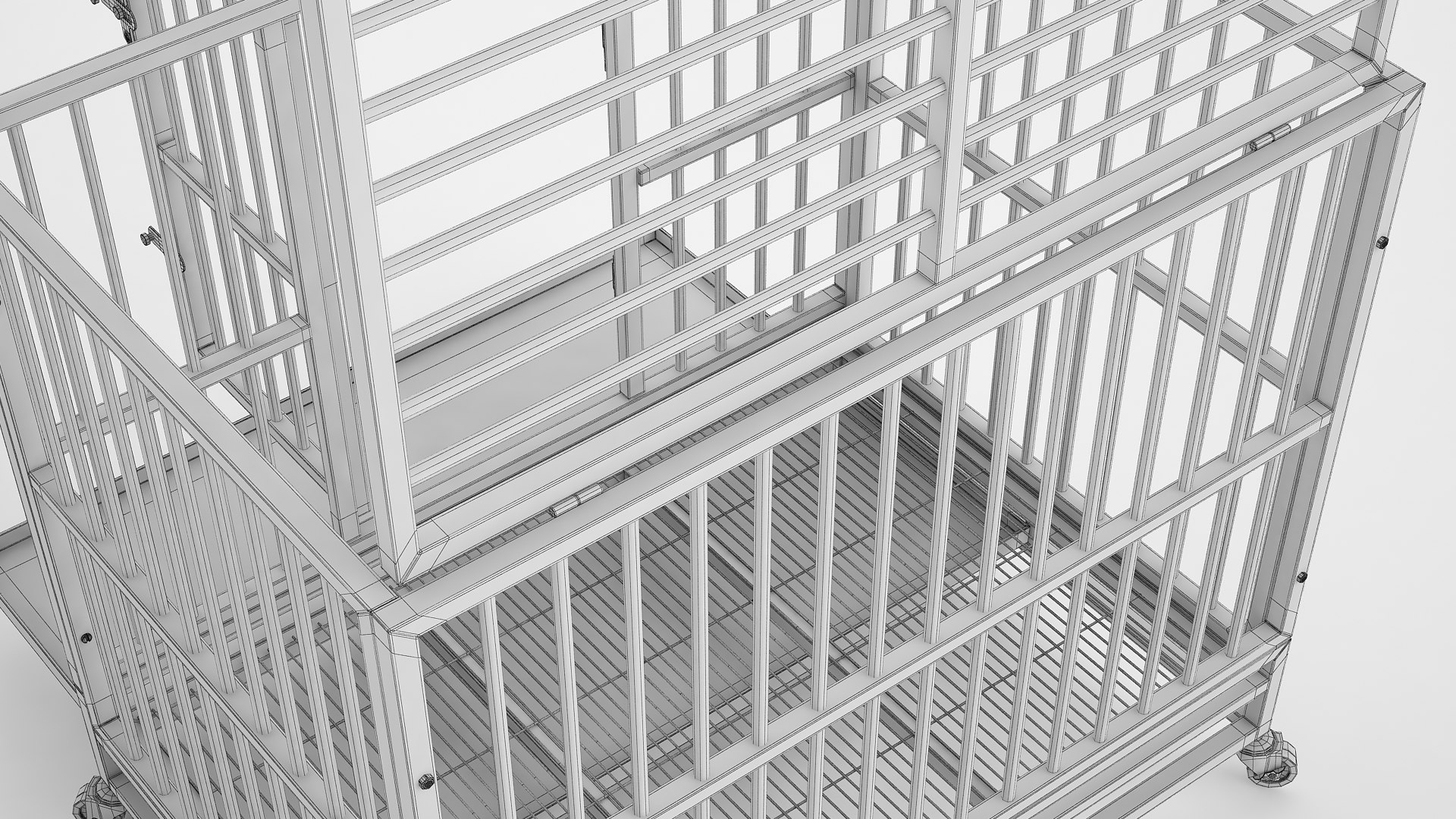 Heavy Duty Metal Dog Cage Crate 04 3D Model TurboSquid 1817751