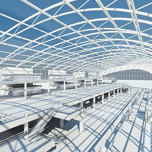 3ds max airport interior