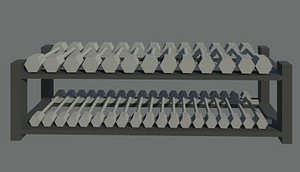 3D Bonnlo Dumbbell Rack model - TurboSquid 2140101