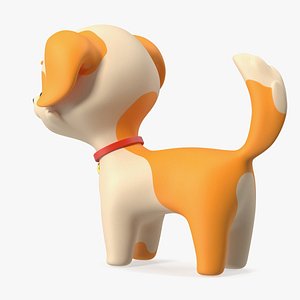 3D Cartoon Puppy Dog Rigged for Cinema 4D model