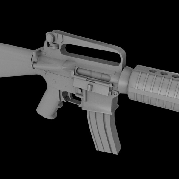 3d model m16a3 m4 accessories m16 m203