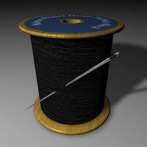 3d model needle thread spool