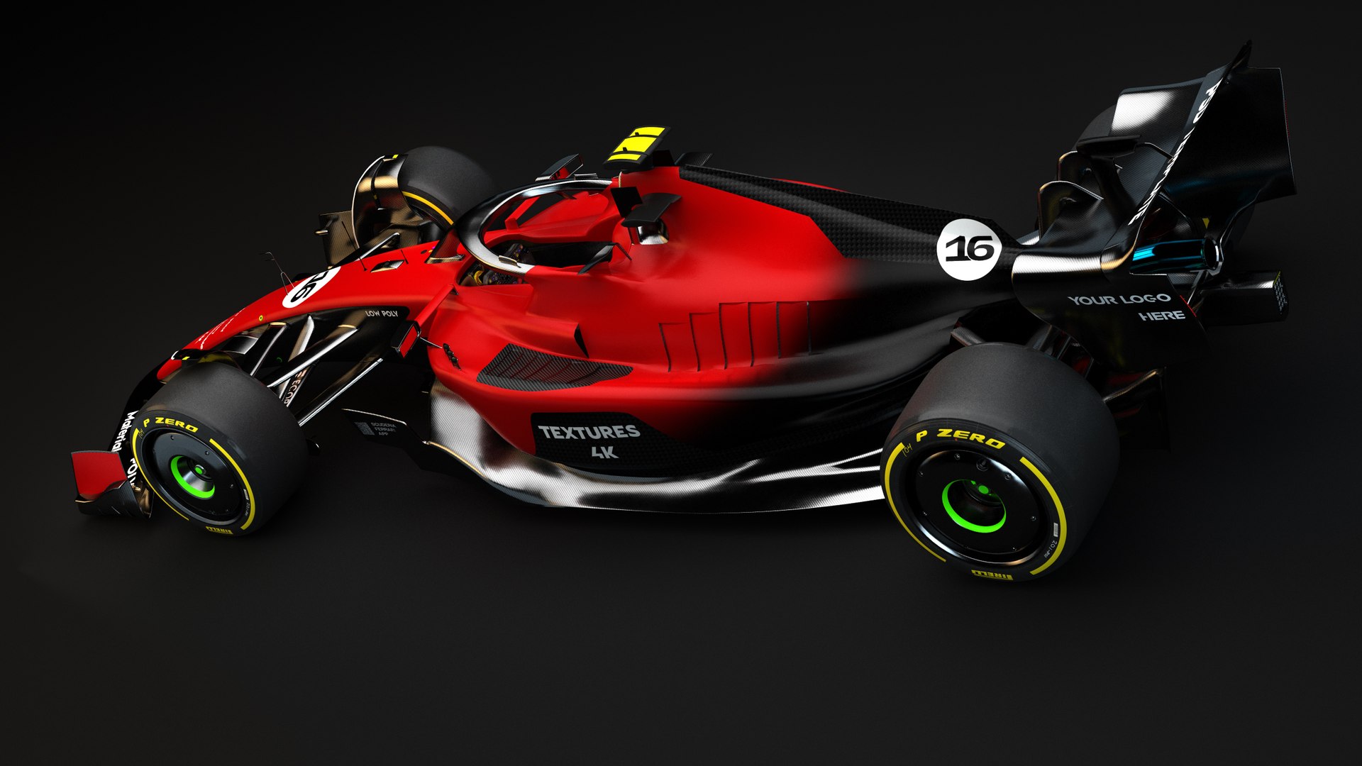 3D F1 Red Racing Template 2023 - TurboSquid 2053606