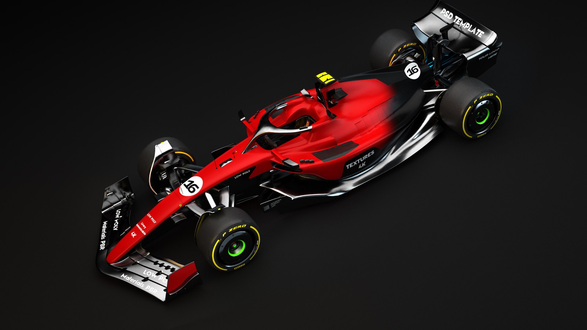 3D F1 Red Racing Template 2023 - TurboSquid 2053606