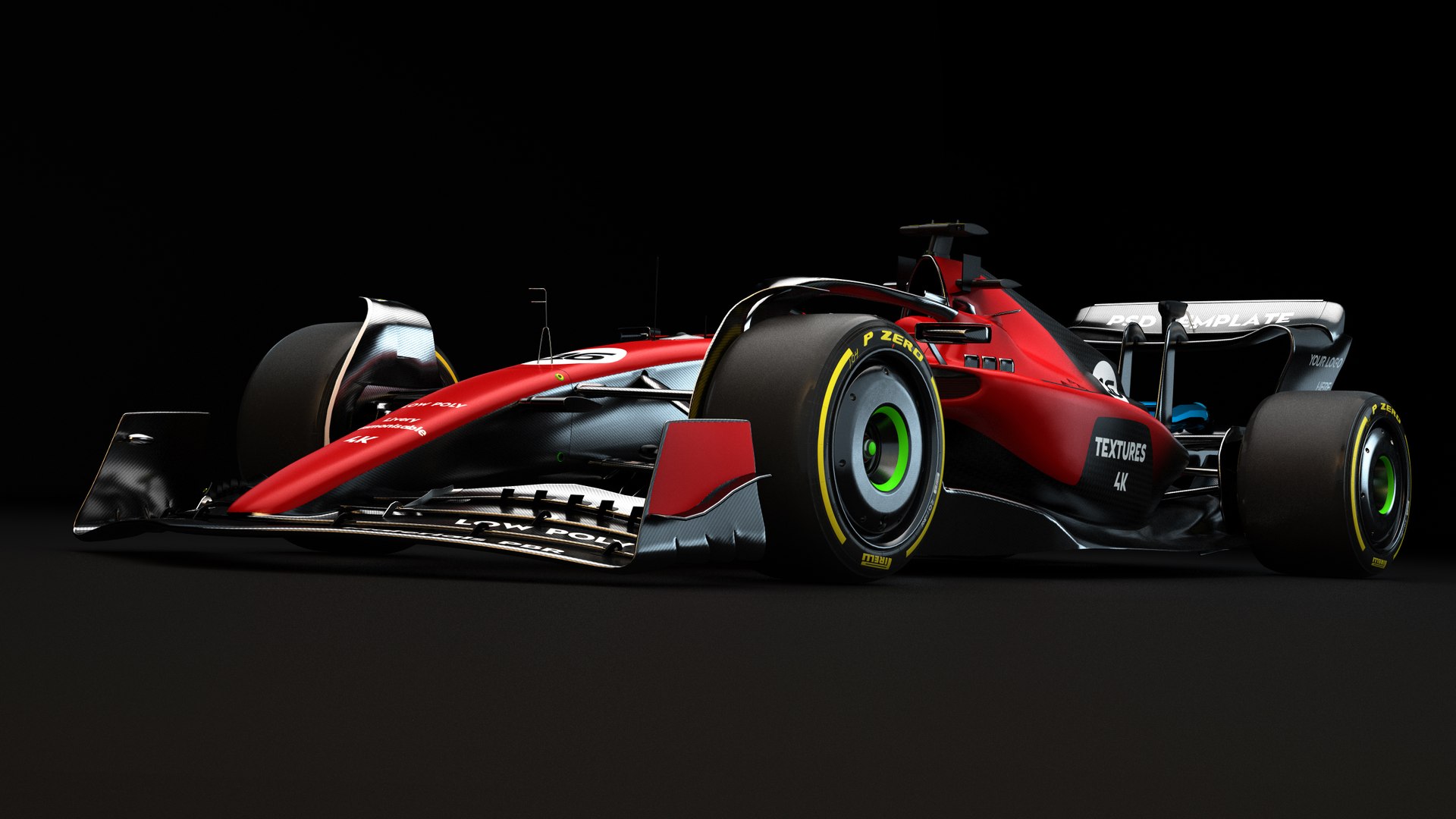 3d F1 Red Racing Template 2023 - Turbosquid 2053606