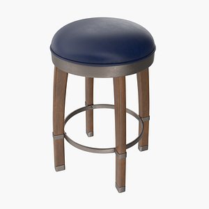 Blue Bar Counter Stool