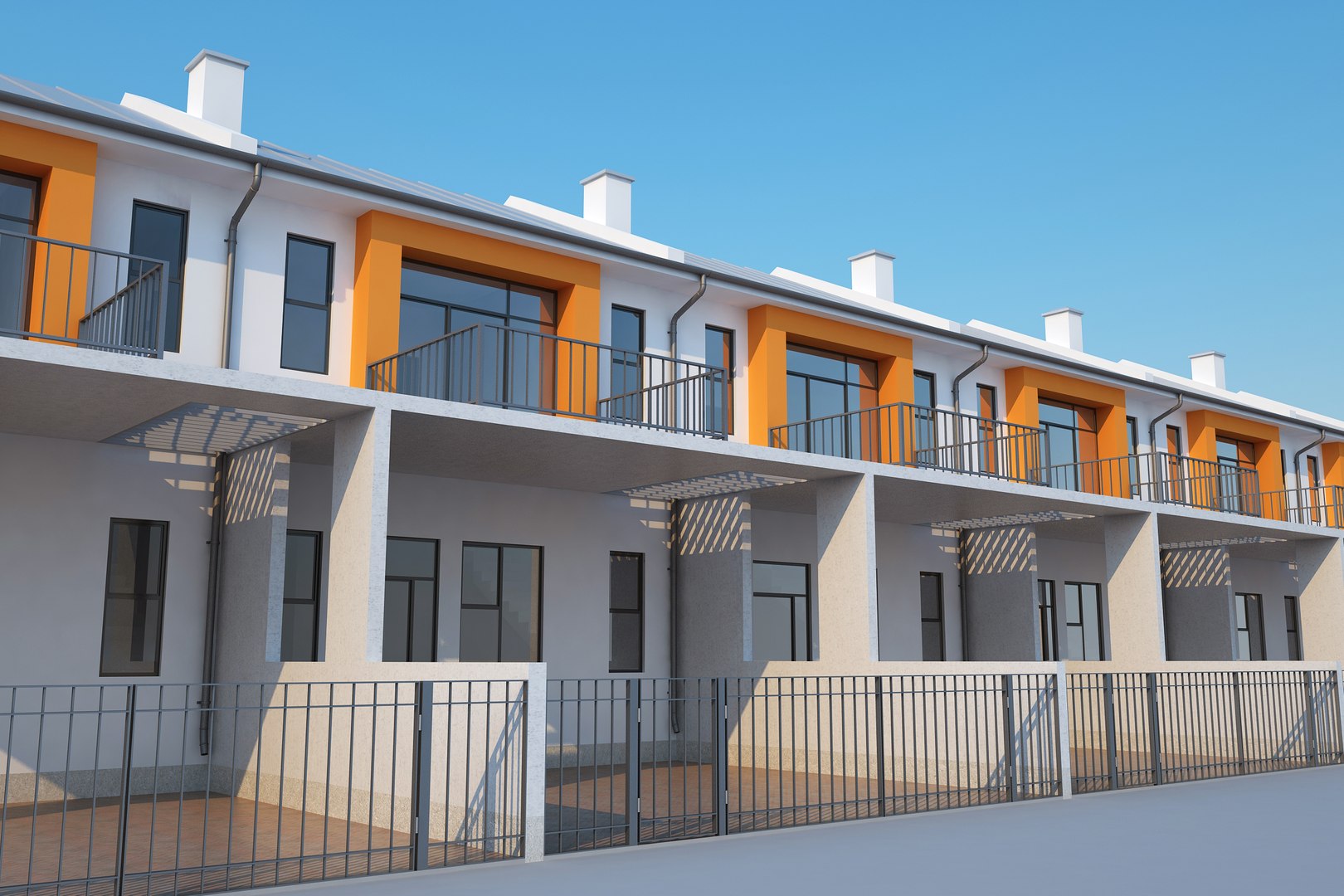 Townhouse House Town Model - TurboSquid 1549007