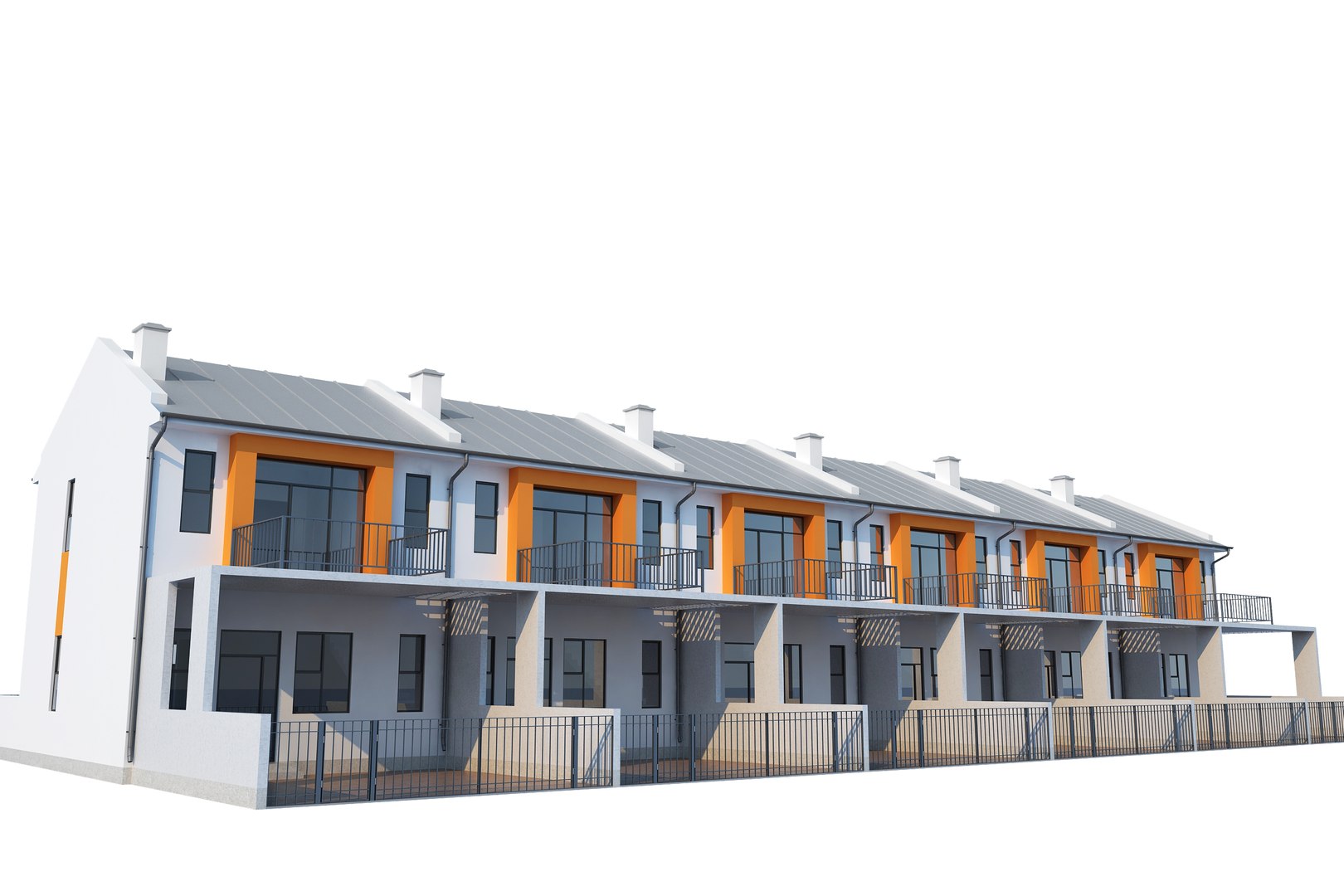 Townhouse House Town Model - TurboSquid 1549007