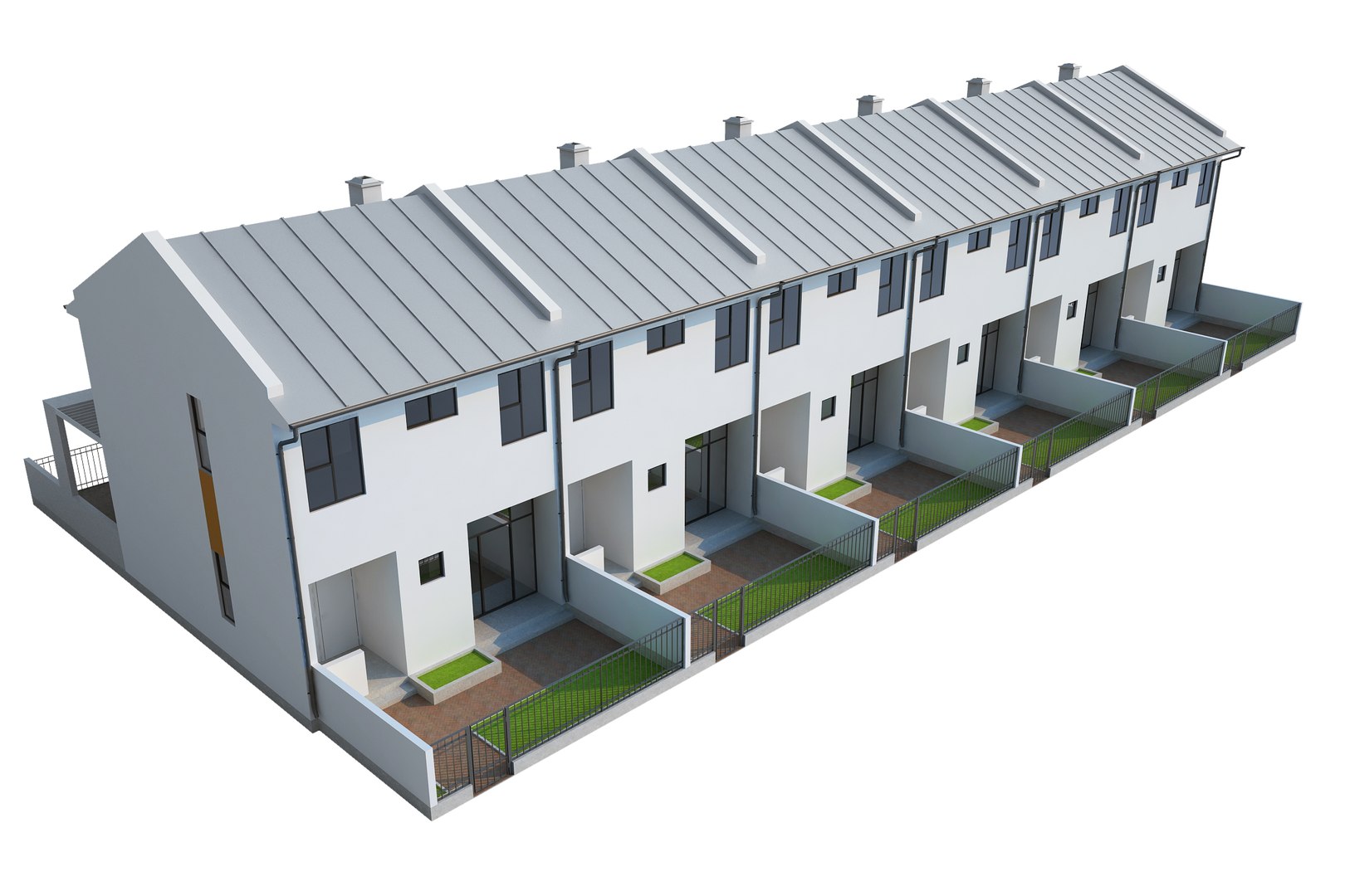 Townhouse House Town Model - TurboSquid 1549007