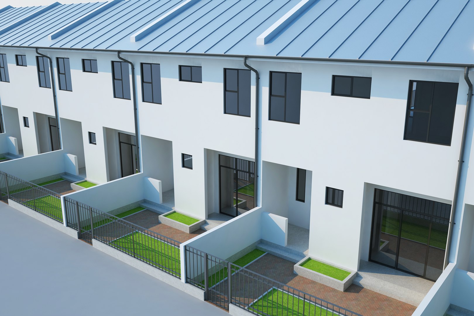 Townhouse House Town Model - TurboSquid 1549007