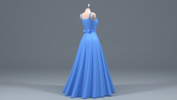 3D model elegant gown dress - TurboSquid 1483392