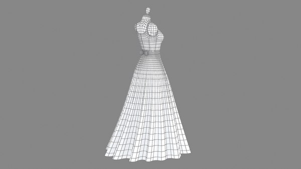 3D model elegant gown dress - TurboSquid 1483392