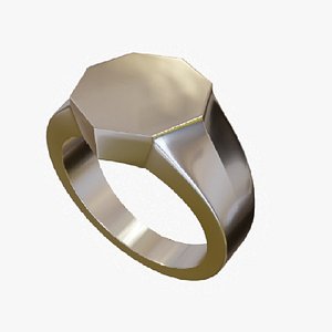 3D Signet ring octagon
