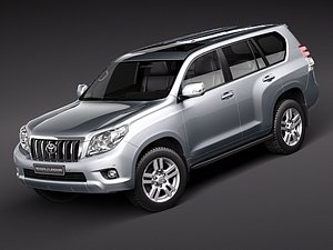 toyota landcruiser 2010 suv 3d model