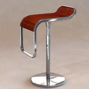 3d model bar chair