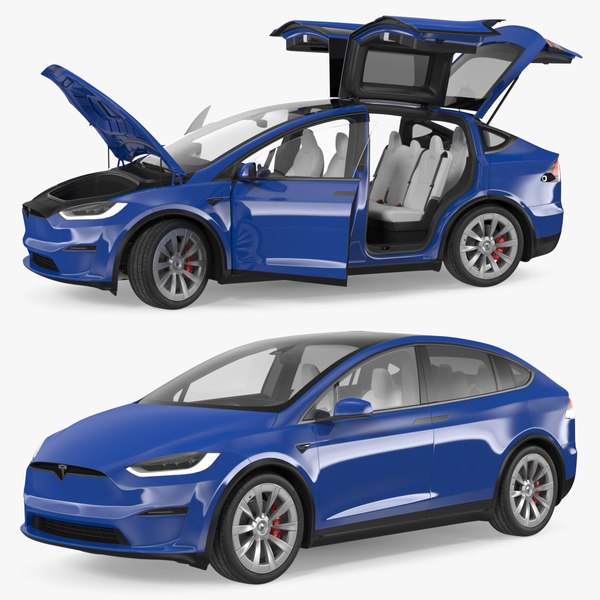 Tesla Model X Plaid Rigged 3D model