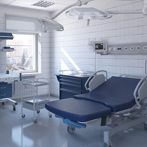 3D model Maternity ward Ward Room 1