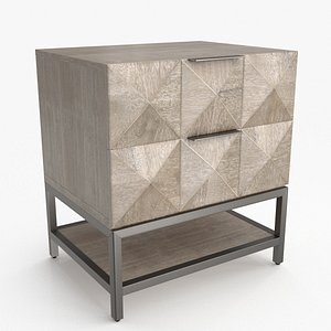 Vesper Nightstand Grey 3D model