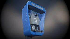 stylized payphone 3D model