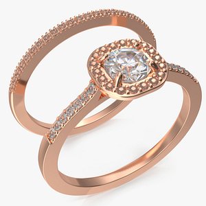 Engagement Rings Red Gold