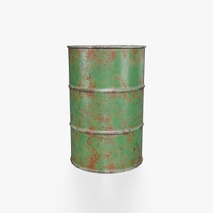 Steel Barrel - Green - Rusted model