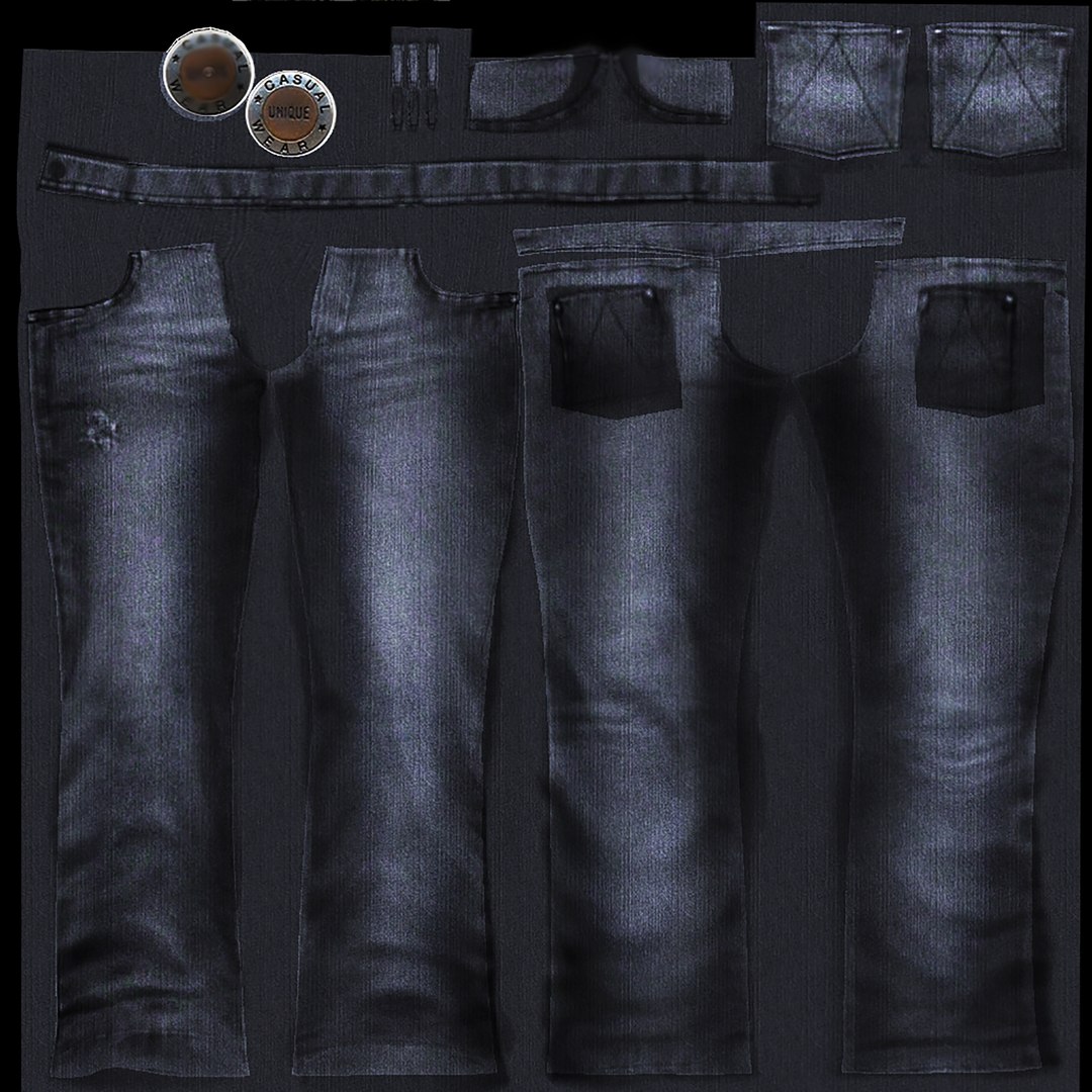 3D Model Mens Jeans Pants V2 - TurboSquid 1914723