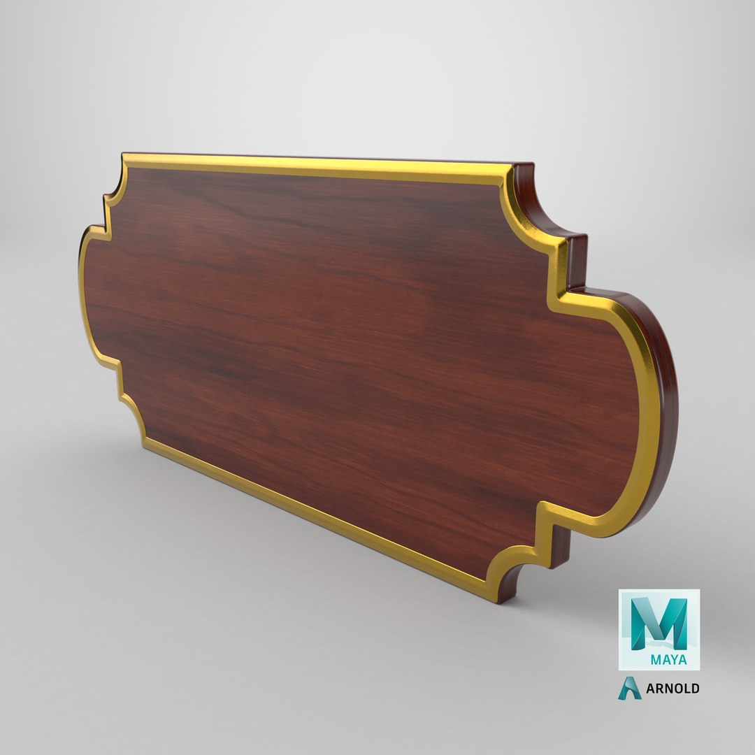 3D Wooden Nameplate model https://p.turbosquid.com/ts-thumb/Up/k5fhsr/nI/stemcell_maya_arnold_render/png/1773963727/1920x1080/fit_q87/7a7113d843cf63d42fe11687075f3f2e9e5595cc/stemcell_maya_arnold_render.jpg
