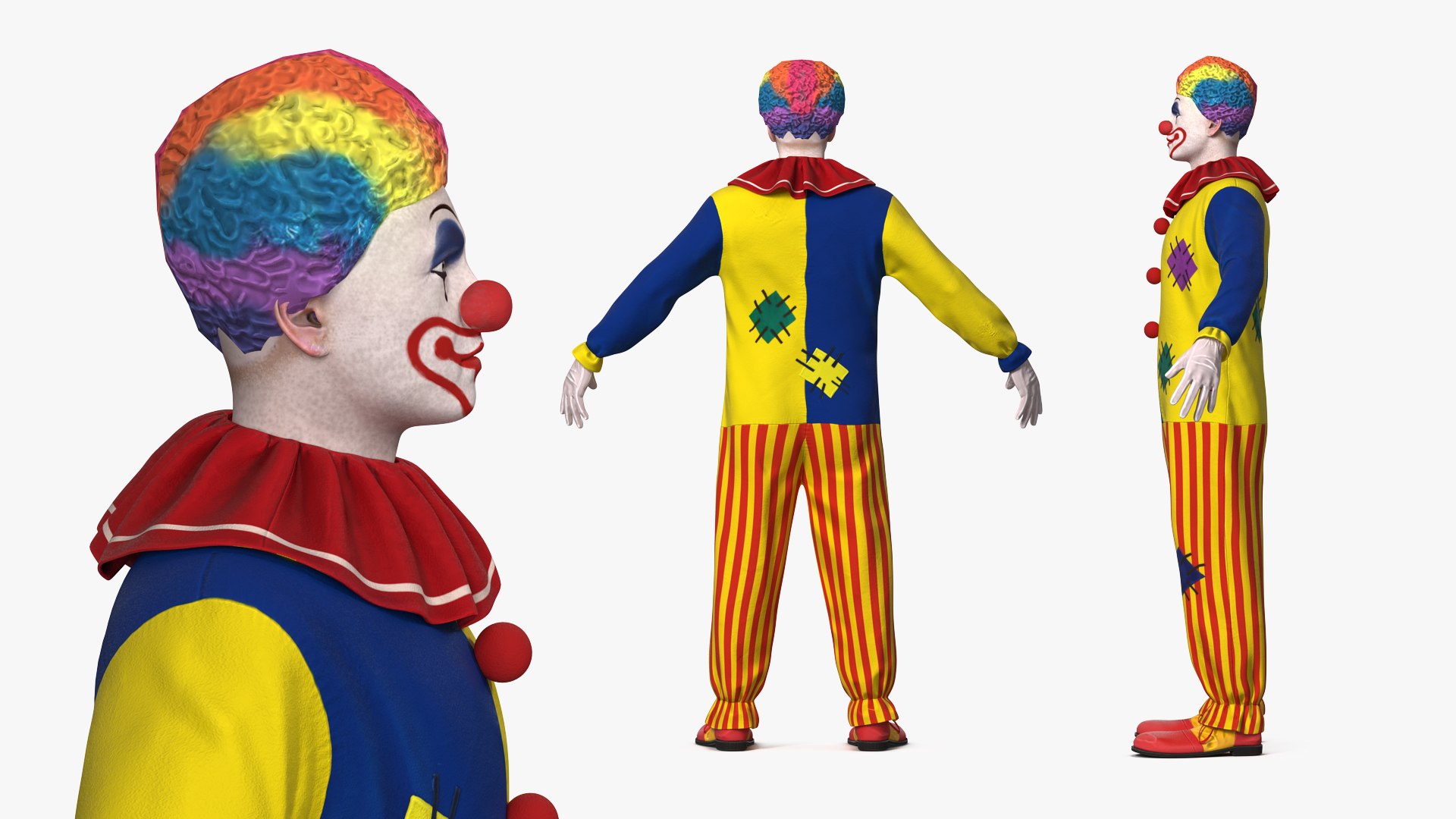 3D clown costume rigged model - TurboSquid 1604152